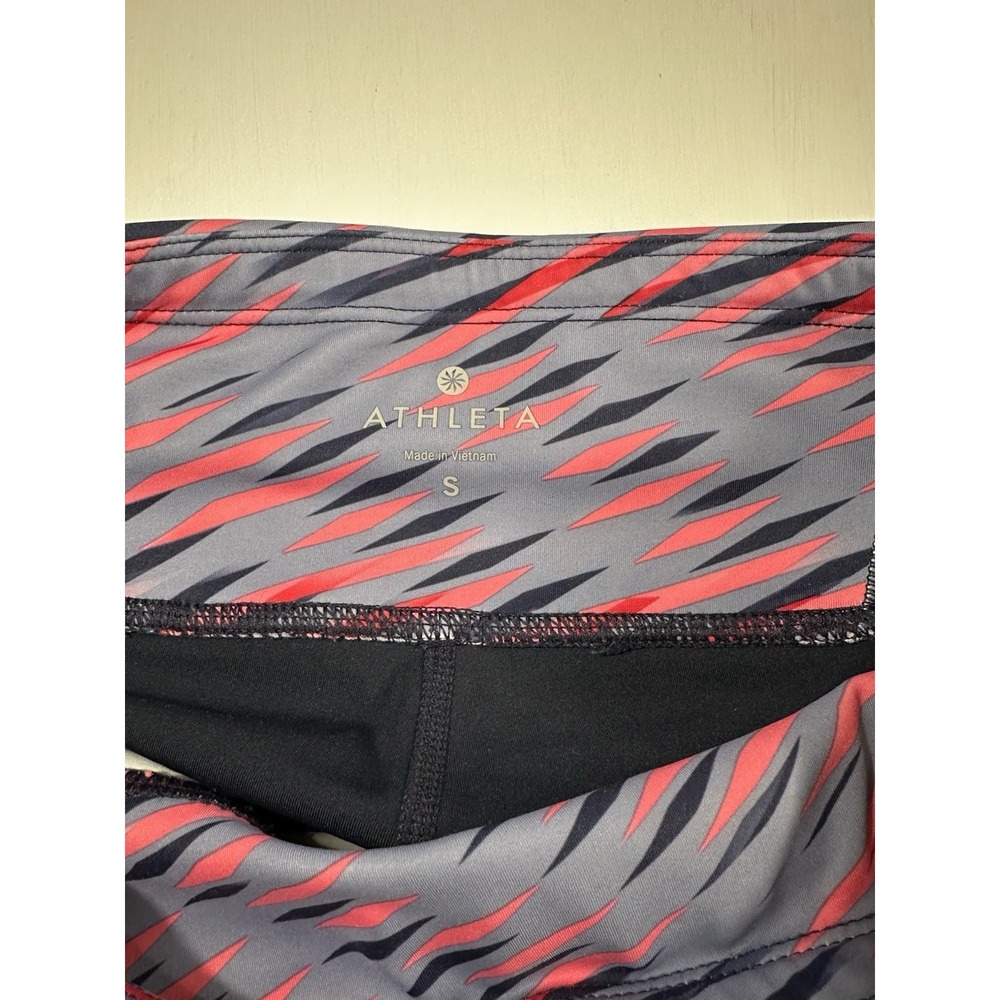 Athleta Electra Sonar 7/8 Tights Navy Blue Pink Athletic Yoga Pilates Size Small - Picture 6 of 11